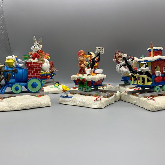 Vintage Danbury Mint Looney Tunes Christmas Express Train in Original Box - Picture 16 of 16
